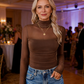 💃Last Day Sale 70% OFF🔥Women's Sparkle Mesh Sheer Long Sleeve Ruched Top