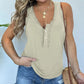 🔥FREE SHIPPING for 2 peices 💝Women's V-neck Button Sleeveless Tank Top