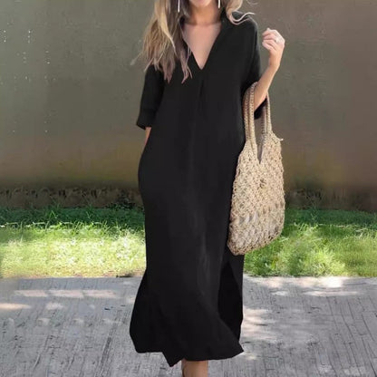 💐BUY 2 FREE SHIPPING🔥Elegant V-Neck Slit Dress