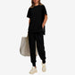 Women’s Casual Loose Fit Two-Piece T-Shirt & Pants Tracksuit Set