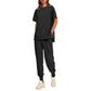 Women’s Casual Loose Fit Two-Piece T-Shirt & Pants Tracksuit Set