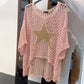 🔥Summer Hot Sale🔥Women's Fashion Round Neck Crochet Knit Fishnet Top