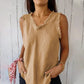 💐Linen and cotton sleeveless T-shirt for women