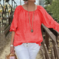 🌷Summer Hot Sale🌷Women's Plus Size Casual Top with Elastic Midi-Sleeve