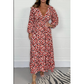 🎁2025 Hot Sale🎁 Women Printed Sexy Deep V-neck Dress