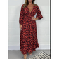 🎁2025 Hot Sale🎁 Women Printed Sexy Deep V-neck Dress
