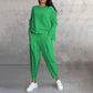 ❤️‍🔥Clearance Sale-50% OFF🤍Round-Neck Long-Sleeved Top ＆ Pants 2-Piece Set