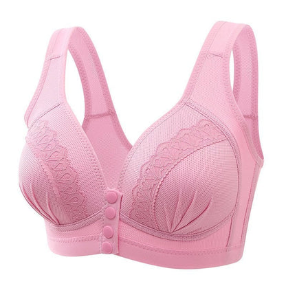 Front Button Breathable Skin-Friendly Cotton Bra