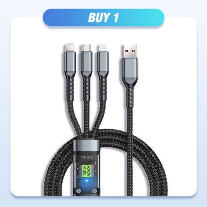 🔥🔥Transparent Luminous 3-in-1 Super Fast Charging Cable