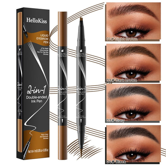 🔥Buy more free shipping✈️2-In-1 Waterproof Long-Lasting Eyebrow Pen