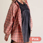🔥Free Shipping✈️Women's Seams Raw Edge Washed Oversized Shirt Jacket With Pockets