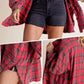 🔥Free Shipping✈️Women's Seams Raw Edge Washed Oversized Shirt Jacket With Pockets