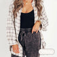 🔥Free Shipping✈️Women's Seams Raw Edge Washed Oversized Shirt Jacket With Pockets