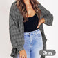 🔥Free Shipping✈️Women's Seams Raw Edge Washed Oversized Shirt Jacket With Pockets