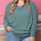 🔥Buy 2 Free Shipping✈️Women's Autumn Solid Round Neck Batwing-Sleeve Top