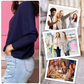 🔥Buy 2 Free Shipping✈️Women's Autumn Solid Round Neck Batwing-Sleeve Top