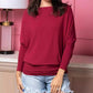 🔥Buy 2 Free Shipping✈️Women's Autumn Solid Round Neck Batwing-Sleeve Top