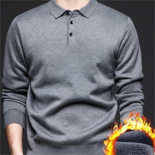 ❄️Winter Essentials -🔥Men's Winter Lapel Padded Thickened Sweater