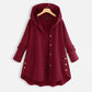 Warm Jacket with Button Closure and Hood