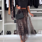 🔥Last Day Sale 50% OFF💓😘Leopard Print Layered Design Bustier Maxi Skirt