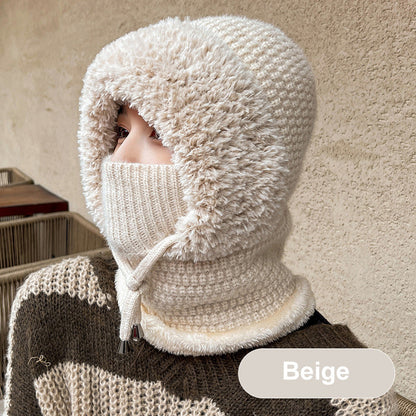🎅🏻Christmas Sale 60% Off🎄Women's Winter One-Piece Knitted Beanie Scarf Mask 3-in-1 Balaclava