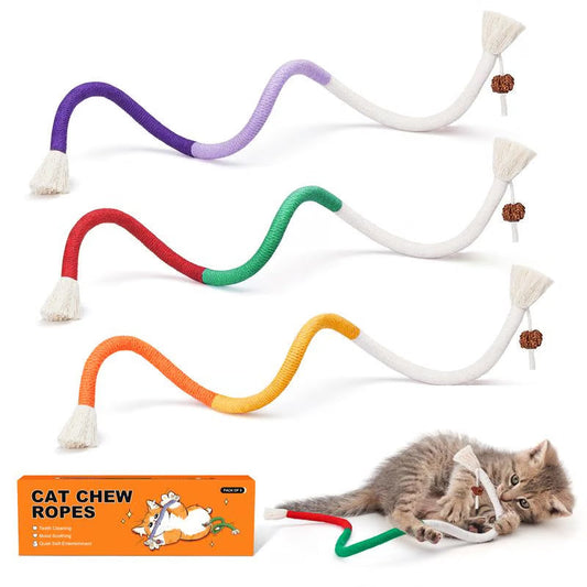 🥰2025 New Hot Sales - 49% OFF🎁Cat Toys Chew Ropes🌈Buy 1 Get 2 Free（3pcs）