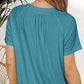 ✨2025 Hot Sale-50% Discount✨Women's Casual Pleated V-Neck Short-Sleeve Top