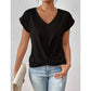 💥BIG SALE💷Best Price👚Casual Short Sleeve Elegant V-neck Twist Tee