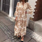🌷Buy 2 Get 10% OFF🌸 Bohemian printed V-Neck maxi dress