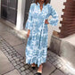 🌷Buy 2 Get 10% OFF🌸 Bohemian printed V-Neck maxi dress