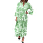🌷Buy 2 Get 10% OFF🌸 Bohemian printed V-Neck maxi dress