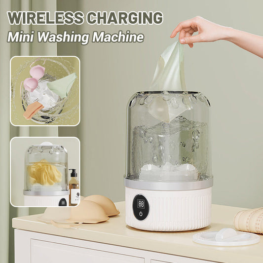 Limited Sale 50% OFF🎁Free your hands🥰Wireless Charging Mini Washing Machine