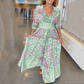 🔥Summer Hot Sales - 50% OFF🔥Women’s Elegant Floral Drawstring Long Dress