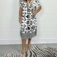 🌺Summer Hot Sale 50% OFF💐Printed Casual Dress With V-Neckline and Fringes on the Short Sleeves