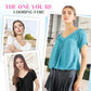 💥Limited Sale 60% OFF💥Women's Casual Pleated V-Neck Short-Sleeve Top