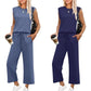 💕2025 Hot Sale  60% OFF🔥New Women's  Sleeveless Top & Wide-Leg Pants 2-Piece Set
