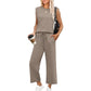 💕2025 Hot Sale  60% OFF🔥New Women's  Sleeveless Top & Wide-Leg Pants 2-Piece Set
