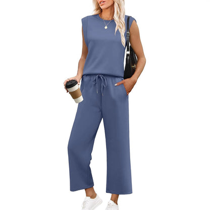 💕2025 Hot Sale  60% OFF🔥New Women's  Sleeveless Top & Wide-Leg Pants 2-Piece Set
