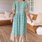 🌸Spring Specials 50% OFF👗Boho Floral V Neck High Waist A-Line Swing Dress