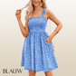 ⏰Hot Sale 70% Off💃Women's Summer Square Neck A-Line Mini Dress with Pockets