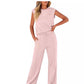 💖 Limited Sale 50% OFF💖 Women's Casual Sleeveless Top and Drawstring Pants 2-Piece Set