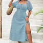 💗Summer Specials-49% OFF💗Plus-size Short Sleeve Split Floral Print Dress