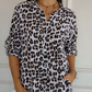 🎉Stylish Lapel Adjustable Sleeve Leopard Print Shirt