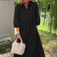 💓Limited Sale 50% Off💓 Women’s Casual Loose Fit Lapel Ankle Length Dress🌿
