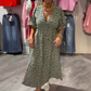 🌸Summer Limited Sale 50% OFF🎨 Women's V-Neck Printed Dress – Brushstrokes of Summer🌺