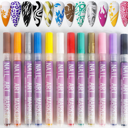 New Arrival🎨12 Colors Nail Art Pens Set