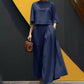 🎉2025 New Products Hot Sale✨Women's Casual Round Neck 3/4 Sleeve T-Shirt & Loose Pants 2-Piece Set