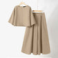 🎉2025 New Products Hot Sale✨Women's Casual Round Neck 3/4 Sleeve T-Shirt & Loose Pants 2-Piece Set