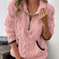 ☀️Half-Zip Fuzzy Sweatshirt 🍂 | Cloud-Soft + Roomy Pockets – Comfy Daily/Lounge