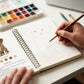 🎄Best Gift🎄Watercolor Workbook for Beginners with 16 Colors Paint